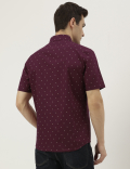 Pure Cotton Printed Spread Collar Shirt