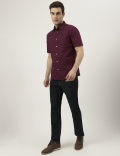 Pure Cotton Printed Spread Collar Shirt