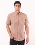 Short Sleeved Gingham Check Shirt