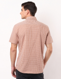 Short Sleeved Gingham Check Shirt