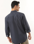 Pure Cotton Plain Botton Down Neck Shirt