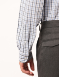 Pure Cotton Checked Botton Down Neck Shirt