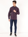 Pure Cotton Checked Button Down Shirt