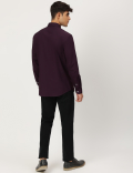 Pure Cotton Plain Collared Shirt