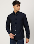 Pure Cotton Plain Collared Shirt