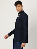 Pure Cotton Plain Collared Shirt