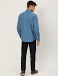 Pure Cotton Plain Collared Shirt