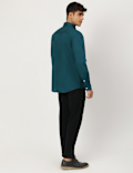 Pure Cotton Plain Collared Shirt