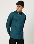 Pure Cotton Plain Collared Shirt