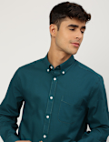 Pure Cotton Plain Collared Shirt
