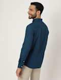 Pure Cotton Plain Collared Shirt