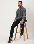 Pure Cotton Check Collared Shirt