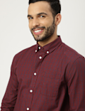Pure Cotton Check Collared Shirt
