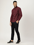Pure Cotton Check Collared Shirt