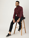 Pure Cotton Check Collared Shirt