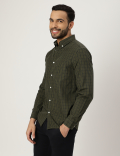 Pure Cotton Check Collared Shirt