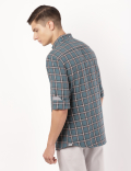 Pure Cotton Checks Button Down Collar Shirt