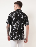 Pure Viscose Floral Spread Collar Shirt