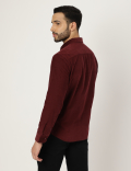 Pure Cotton Plain Collared Shirt