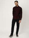 Pure Cotton Check Collared Shirt