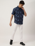 Pure Cotton Printed Buttondown Collar Shirt