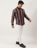 Flannel Brushed Cotton Stripe Shirt