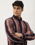 Flannel Brushed Cotton Stripe Shirt
