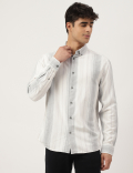 Flannel Brushed Cotton Stripe Shirt