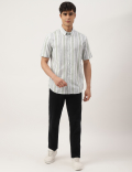Cotton Mix Printed Buttondown Collar Shirt