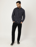 Pure Cotton Check Collared Shirt