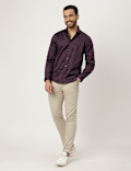 Cotton Mix Polka Dot Collared Shirt