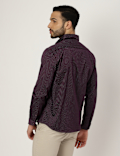 Cotton Mix Polka Dot Collared Shirt