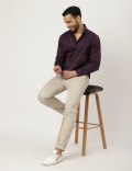 Cotton Mix Polka Dot Collared Shirt