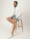 Cotton Mix Printed Collared Shirt
