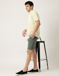 Pure Cotton Plain Spread Collar Shirt