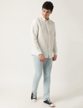 Cotton Mix Stripes Spread Collar Shirt