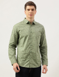 Cotton Rich Floral Printed Long Sleeves Shirt