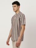 Linen Mix Mandarin Collar Short Kurta
