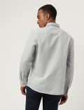 Linen Rich Regular Fit Printed Shirt