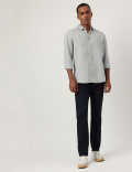 Linen Rich Regular Fit Printed Shirt