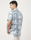 Pure Viscose Printed Spread Collar Shirt