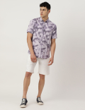 Pure Viscose Tie & Dye Spread Collar Shirt