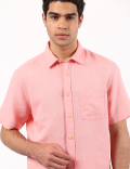 Linen Mix Classic Collar Solid Shirt