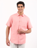 Linen Mix Classic Collar Solid Shirt