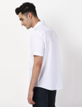 Linen Mix Plain Spread Collar Shirts
