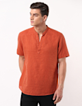 Half Placket Solid Shirt