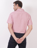 Linen Mix Stripes Spread Collar Shirts