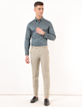 Cotton Mix Plain Spread Collar Shirt