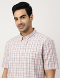 Pure Cotton Checks Button-down Collar Shirt