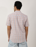 Pure Cotton Checks Button-down Collar Shirt